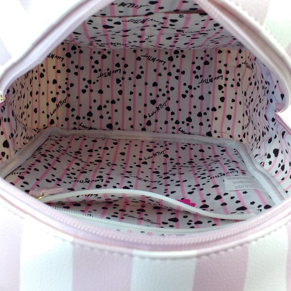 Luv Betsey Johnson Pink White Cat Backpack - Picture 8 of 9